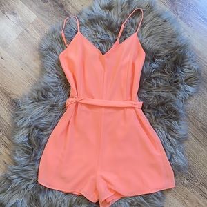 Naked Zebra Coral Romper